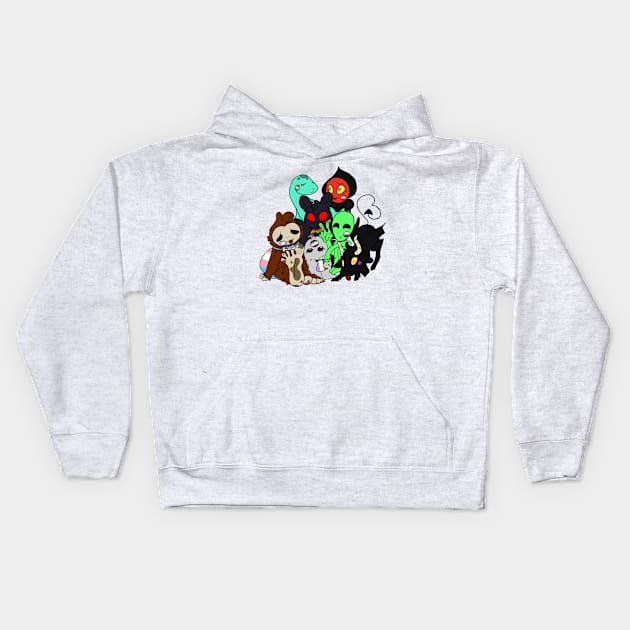 Pride Cryptids Kids Hoodie by Bluejayluvsall